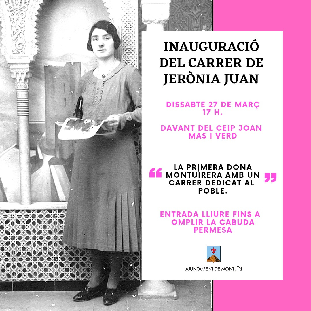 Inauguració del carrer de Jerònia Juan