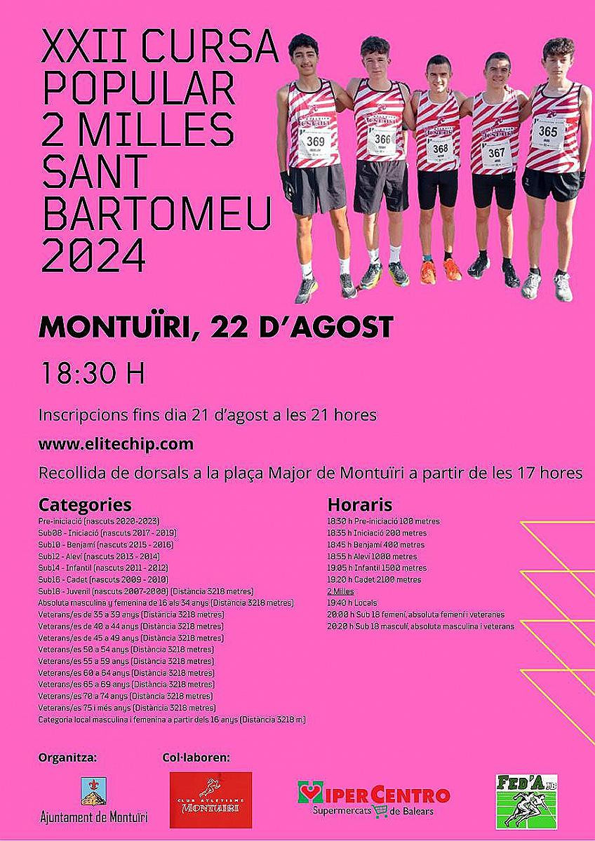 XXII 2 Milles de Sant Bartomeu - Montuïri 2024