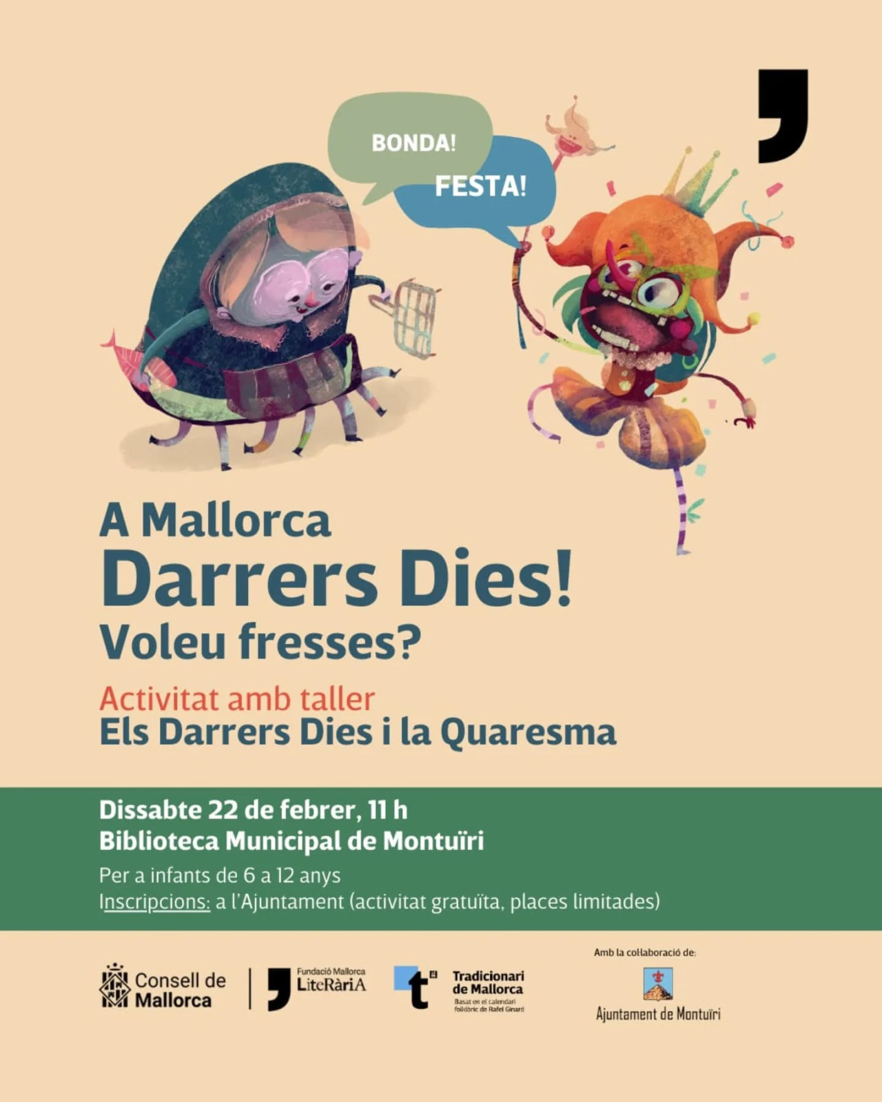 Taller infantil dels darrers dies a la biblioteca