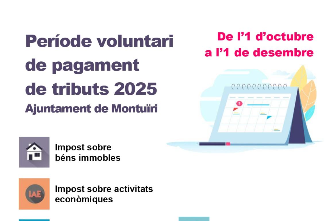 Període voluntari de pagament de tributs 2025