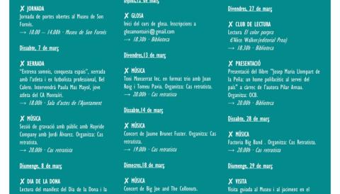 Agenda montuiri març